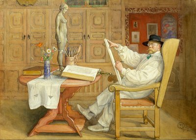 Self-Portrait (In the New Studio) by Carl Larsson